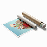 Vintage Travel Poster - Circus Elephant Ride | Retro Family Fun Art