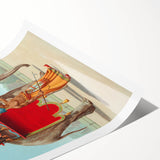 Vintage Travel Poster - Circus Elephant Ride | Retro Family Fun Art