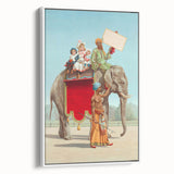 Vintage Travel Poster - Circus Elephant Ride | Retro Family Fun Art