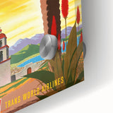 Vintage Travel Poster - Los Angeles | Retro TWA Airlines Art