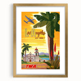 Vintage Travel Poster - Los Angeles | Retro TWA Airlines Art