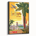 Vintage Travel Poster - Los Angeles | Retro TWA Airlines Art