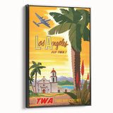 Vintage Travel Poster - Los Angeles | Retro TWA Airlines Art