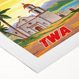 Vintage Travel Poster - Los Angeles | Retro TWA Airlines Art