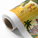 Vintage Travel Poster - Los Angeles | Retro TWA Airlines Art