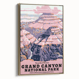 Vintage Travel Poster - Grand Canyon National Park | Retro Art Print