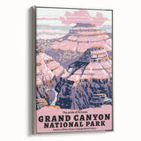 Vintage Travel Poster - Grand Canyon National Park | Retro Art Print