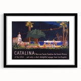 Santa Catalina Vintage Travel Poster | Classic Retro Tourism Art