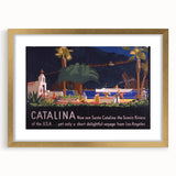 Santa Catalina Vintage Travel Poster | Classic Retro Tourism Art