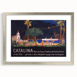 Santa Catalina Vintage Travel Poster | Classic Retro Tourism Art