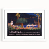 Santa Catalina Vintage Travel Poster | Classic Retro Tourism Art