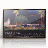 Santa Catalina Vintage Travel Poster | Classic Retro Tourism Art