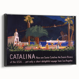 Santa Catalina Vintage Travel Poster | Classic Retro Tourism Art