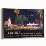 Santa Catalina Vintage Travel Poster | Classic Retro Tourism Art