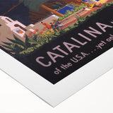 Santa Catalina Vintage Travel Poster | Classic Retro Tourism Art