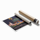 Santa Catalina Vintage Travel Poster | Classic Retro Tourism Art