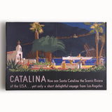 Santa Catalina Vintage Travel Poster | Classic Retro Tourism Art