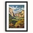 Vintage Travel Poster - Yosemite National Park | Retro Landscape Art