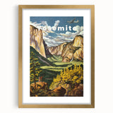 Vintage Travel Poster - Yosemite National Park | Retro Landscape Art