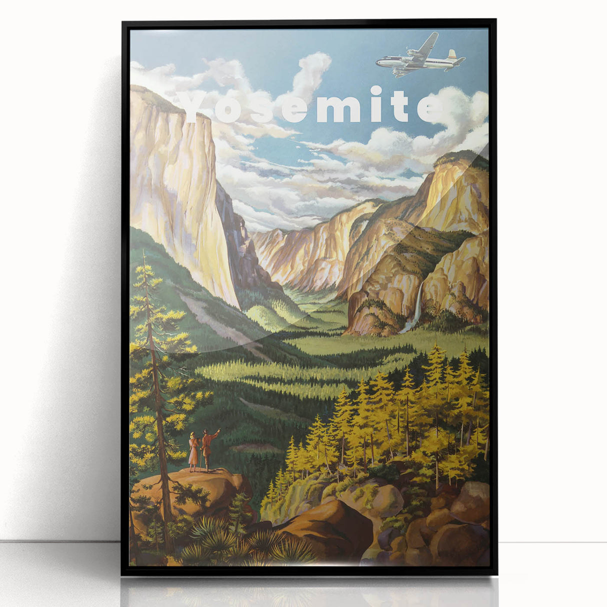 Vintage Travel Poster - Yosemite National Park | Retro Landscape Art