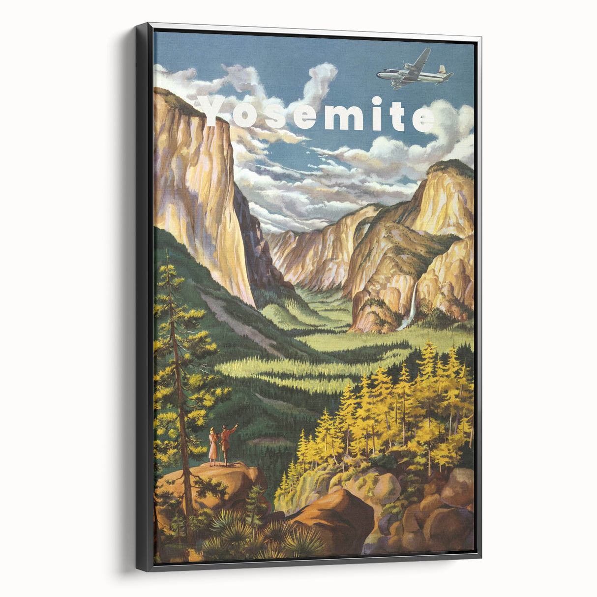 Vintage Travel Poster - Yosemite National Park | Retro Landscape Art