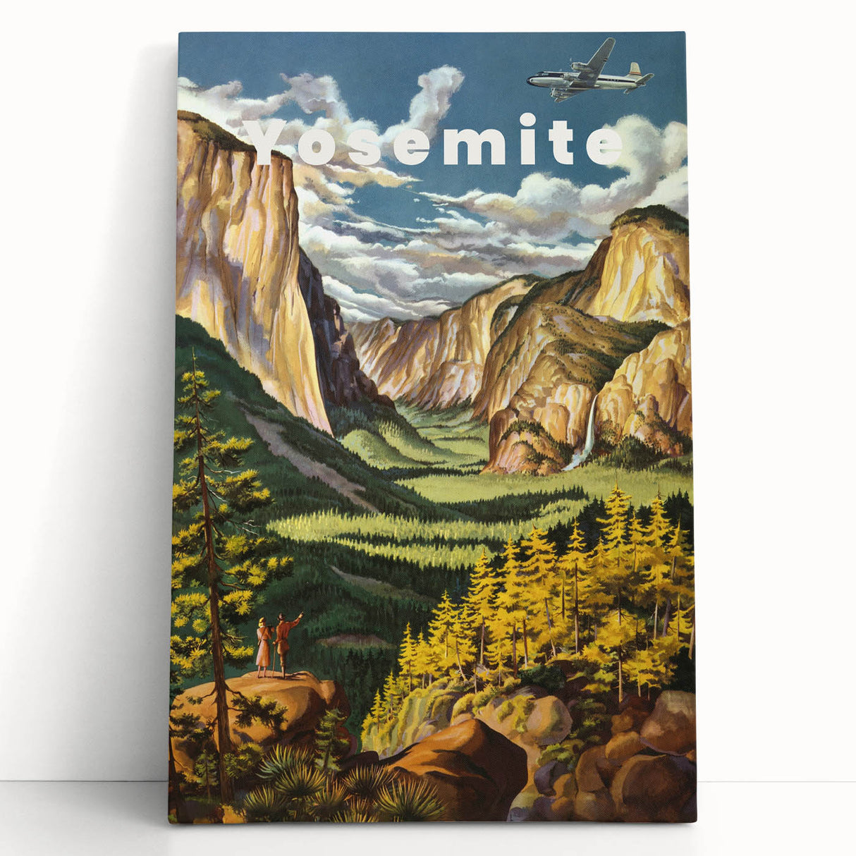 Vintage Travel Poster - Yosemite National Park | Retro Landscape Art