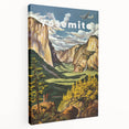 Vintage Travel Poster - Yosemite National Park | Retro Landscape Art