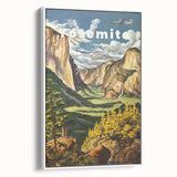 Vintage Travel Poster - Yosemite National Park | Retro Landscape Art