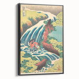 Vintage Japanese Travel Poster - Waterfall and Horse | Retro Art