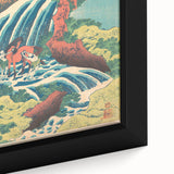 Vintage Japanese Travel Poster - Waterfall and Horse | Retro Art