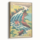 Vintage Japanese Travel Poster - Waterfall and Horse | Retro Art