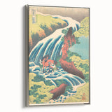 Vintage Japanese Travel Poster - Waterfall and Horse | Retro Art