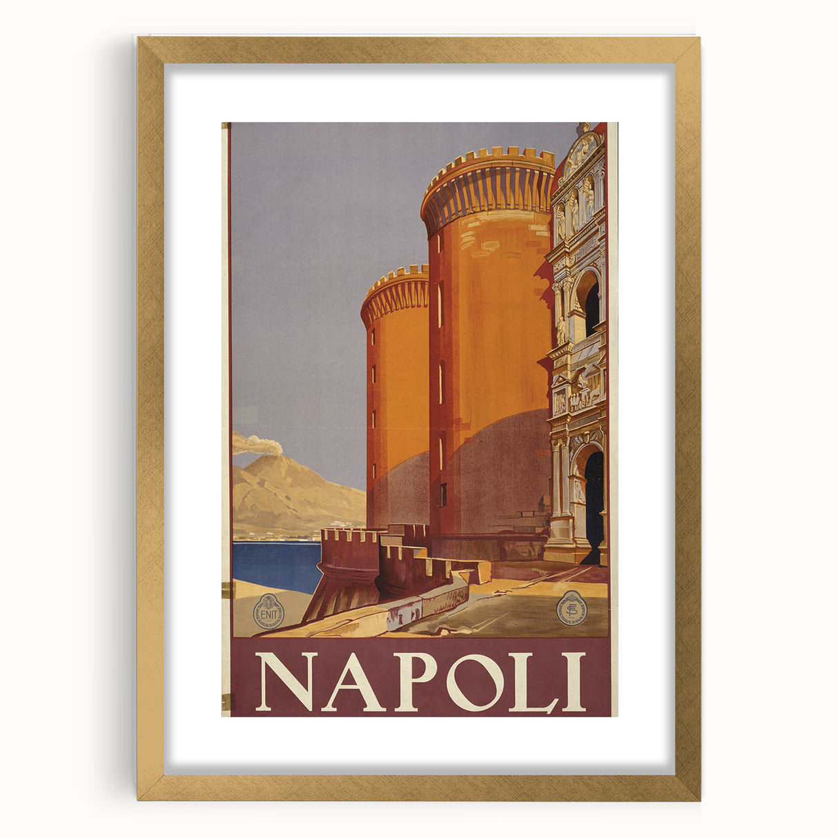 Vintage Travel Poster - Napoli, Italy | Retro Cityscape Art