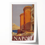 Vintage Travel Poster - Napoli, Italy | Retro Cityscape Art