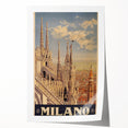 Vintage Milano Travel Poster | Duomo Cathedral & Cityscape Art