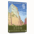 Vintage Zion National Park Poster | Explore Zion Cliffs & Trails