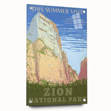 Vintage Zion National Park Poster | Explore Zion Cliffs & Trails