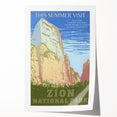 Vintage Zion National Park Poster | Explore Zion Cliffs & Trails