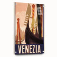Vintage Travel Poster Venezia | Retro Tourism Art