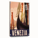 Vintage Travel Poster Venezia | Retro Tourism Art
