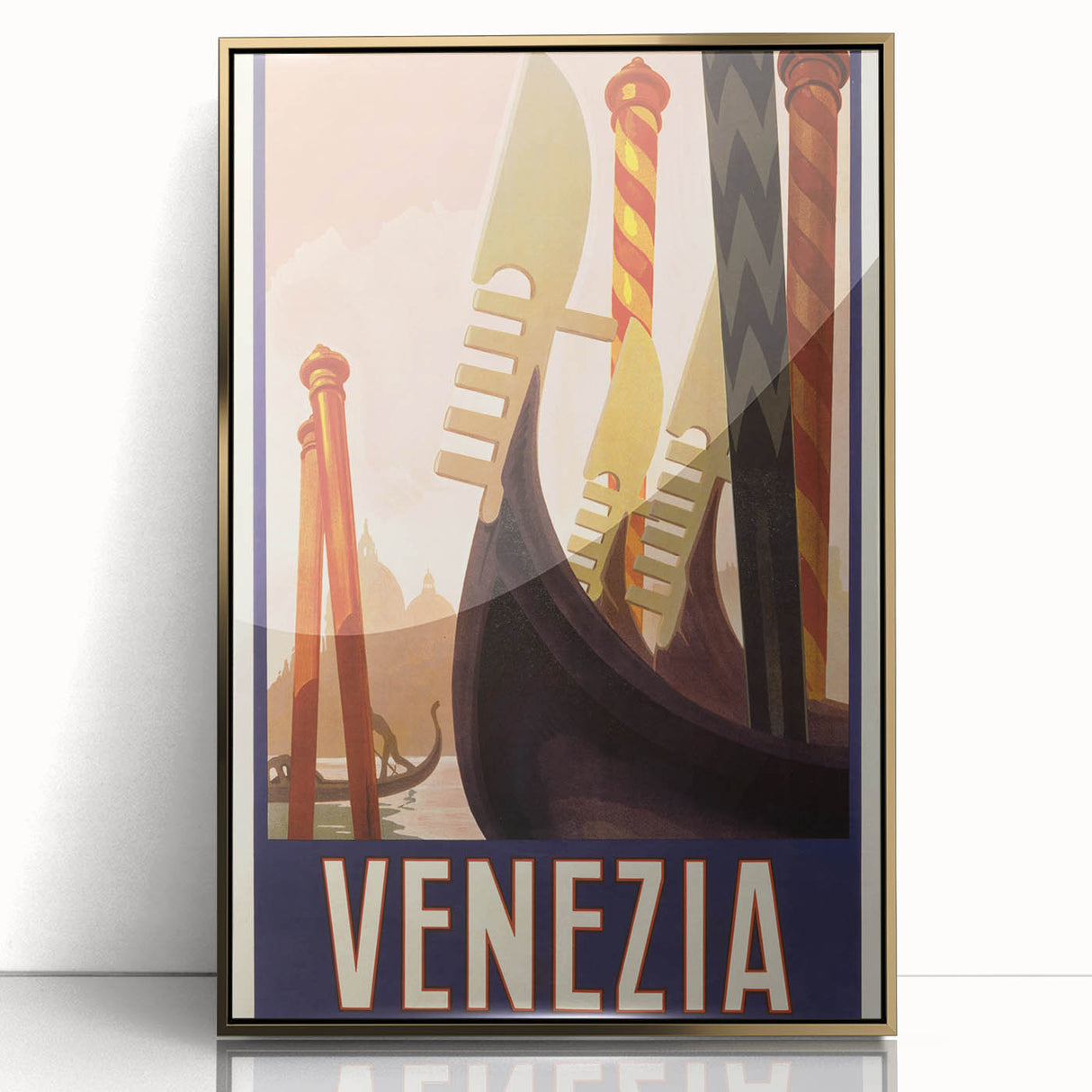 Vintage Travel Poster Venezia | Retro Tourism Art