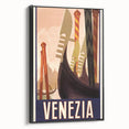 Vintage Travel Poster Venezia | Retro Tourism Art
