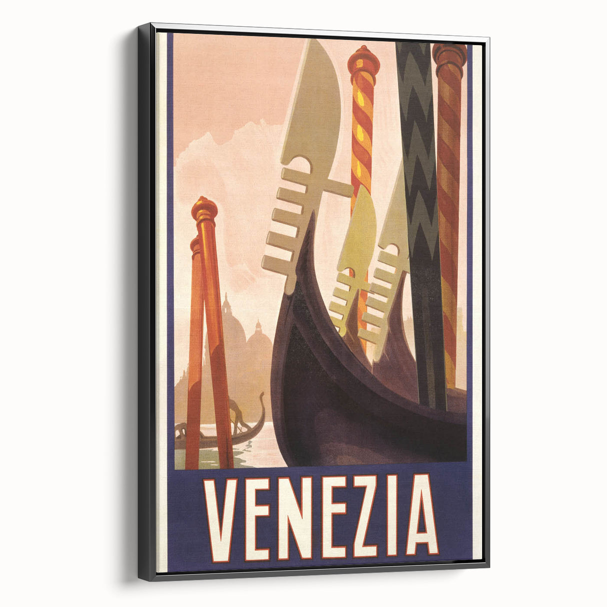 Vintage Travel Poster Venezia | Retro Tourism Art