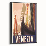 Vintage Travel Poster Venezia | Retro Tourism Art