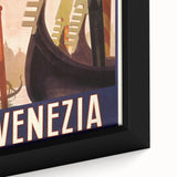 Vintage Travel Poster Venezia | Retro Tourism Art