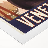 Vintage Travel Poster Venezia | Retro Tourism Art