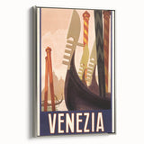 Vintage Travel Poster Venezia | Retro Tourism Art