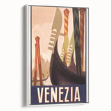 Vintage Travel Poster Venezia | Retro Tourism Art