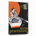 River Sightseeing Vintage Travel Poster - Retro Row-Boat Art