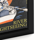 River Sightseeing Vintage Travel Poster - Retro Row-Boat Art